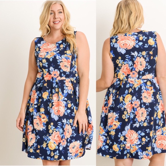 Gilli Dresses & Skirts - 💖NWT Women’s Plus Floral A-line Boutique Dress